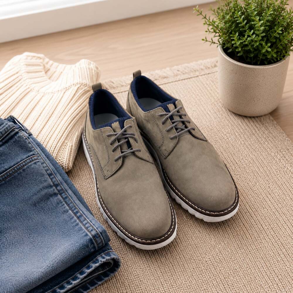 J. Murphy by Johnston & Murphy Gray Suede Derby Shoes Men’s 9M
